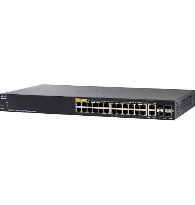 SWITCH CISCO SG350-28P-K9 24-Ports Gigabit (4) 1G SFP POE w/ Rkmnts - Refurbished SWITCH CISCO SG350-28P-K9 24-Ports Gigabit (4) 1G SFP POE w/ Rkmnts - Refurbished