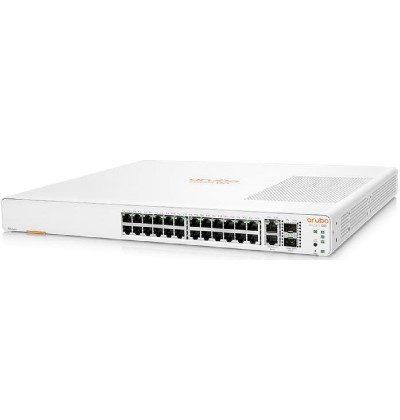 SWITCH ARUBA INSTANT ON 1960 24G 24-Ports Gigabit (2) 10G SFP+ or (2) 10G RJ45  w/ Rkmnts - Refurbished