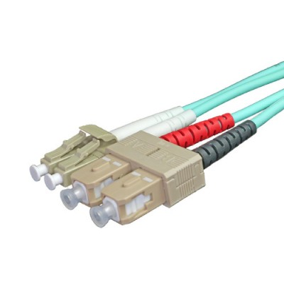 DUPLEX AQUA LSOH FIBRE PATCH LEAD OM3 50/125 LC-SC 1M - Refurbished DUPLEX AQUA LSOH FIBRE PATCH LEAD OM3 50/125 LC-SC 1M - Refurbished