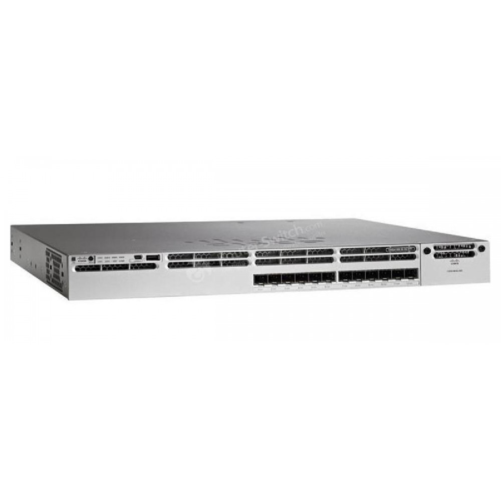 SWITCH CISCO WS-C3850-12S-S - (12) 1G SFP 1x PSU 350W (P/N: PWR-C1-350WAC) w/ Rkmnts SWITCH CISCO WS-C3850-12S-S - (12) 1G SFP 1x PSU 350W (P/N: PWR-C1-350WAC) w/ Rkmnts