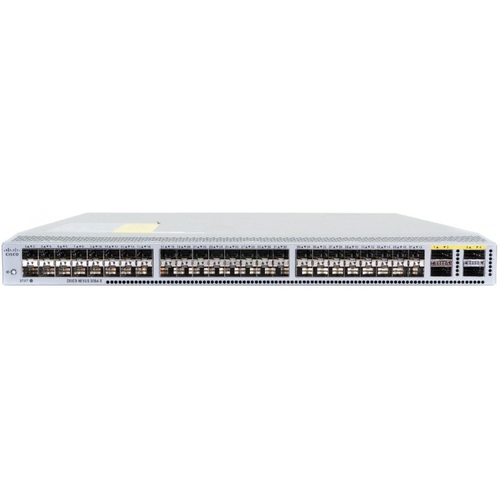 SWITCH NEXUS N3K-C3064PQ-10GX (48) 10G SFP (4) 40G QSFP+ PSU 400W (P/N: N2200-PAC-400W), 4 FAN FRONT TO REAR (P/N: N3K-C3064-FAN) without/ Rkmnts - Refurbished