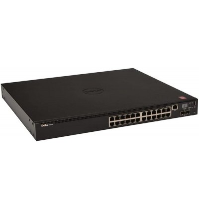SWITCH DELL Powerconnect N2024P 24-Ports Gigabit (2) 10G SFP POE+ LAYER 3 w/ Rkmnts - Refurbished SWITCH DELL Powerconnect N2024P 24-Ports Gigabit (2) 10G SFP POE+ LAYER 3 w/ Rkmnts - Refurbished