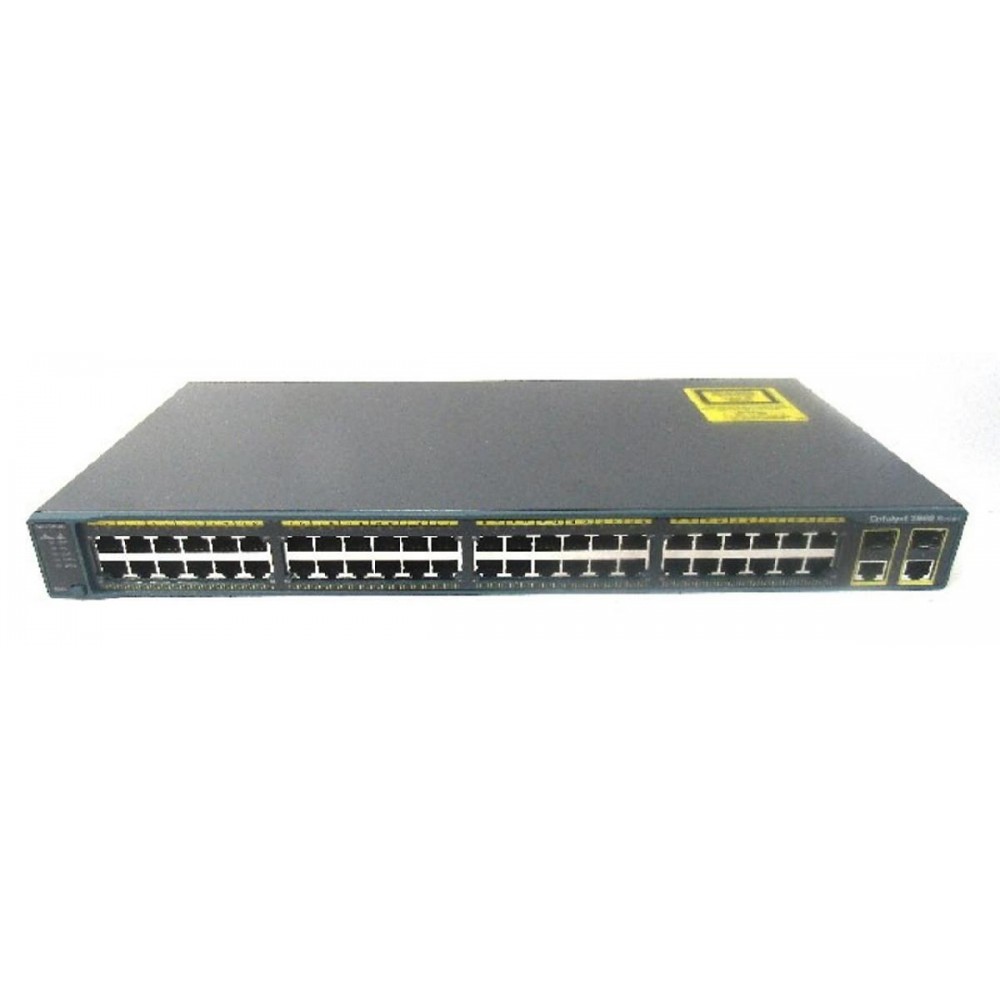 SWITCH CISCO WS-C2960-48TC-L 48-Ports 10/100 (2) 1G SFP w/ Rkmnts SWITCH CISCO WS-C2960-48TC-L 48-Ports 10/100 (2) 1G SFP w/ Rkmnts