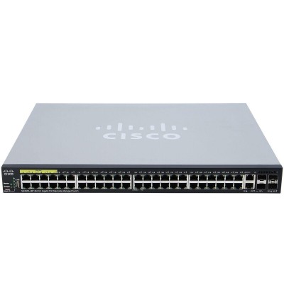SWITCH CISCO SG350X-48P 48-Ports Gigabit (2) 10G SFP+ or (2) 10G RJ45, (2) 1G SFP+ POE+ 48 w/ Rkmnts - Refurbished