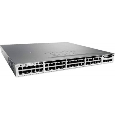 SWITCH CISCO WS-C3850-48T-S 48-Ports Gigabit 2x PSU 350W (P/N: PWR-C1-350WAC) w/ Rkmnts - Refurbished SWITCH CISCO WS-C3850-48T-S 48-Ports Gigabit 2x PSU 350W (P/N: PWR-C1-350WAC) w/ Rkmnts - Refurbished