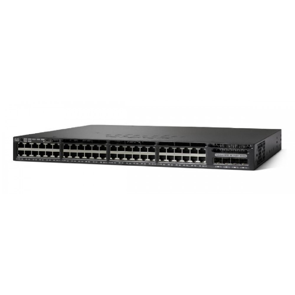 SWITCH CISCO Catalyst 3650 48-Ports Gigabit (4) 1G SFP POE+ /w 1xPSU (PWR-C2-640WAC) w/ Rkmnts