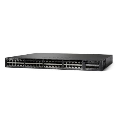 SWITCH CISCO Catalyst 3650 48-Ports Gigabit (4) 1G SFP POE+ /w 1xPSU (PWR-C2-640WAC) w/ Rkmnts - Refurbished